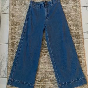 H&M Wide-legged High-waisted Jeans
